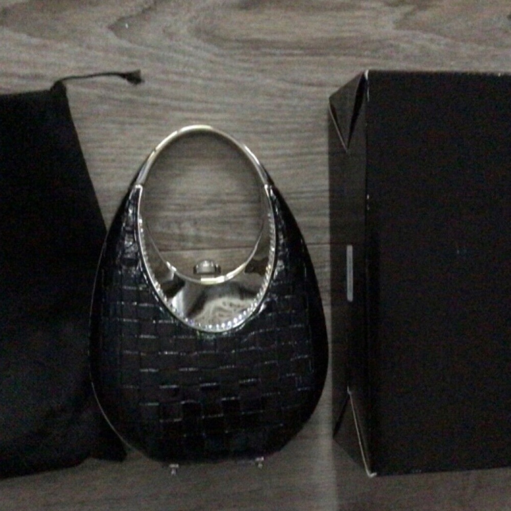 NEW Womens Mini Black Wristlet / Shoulder Purse Handbag